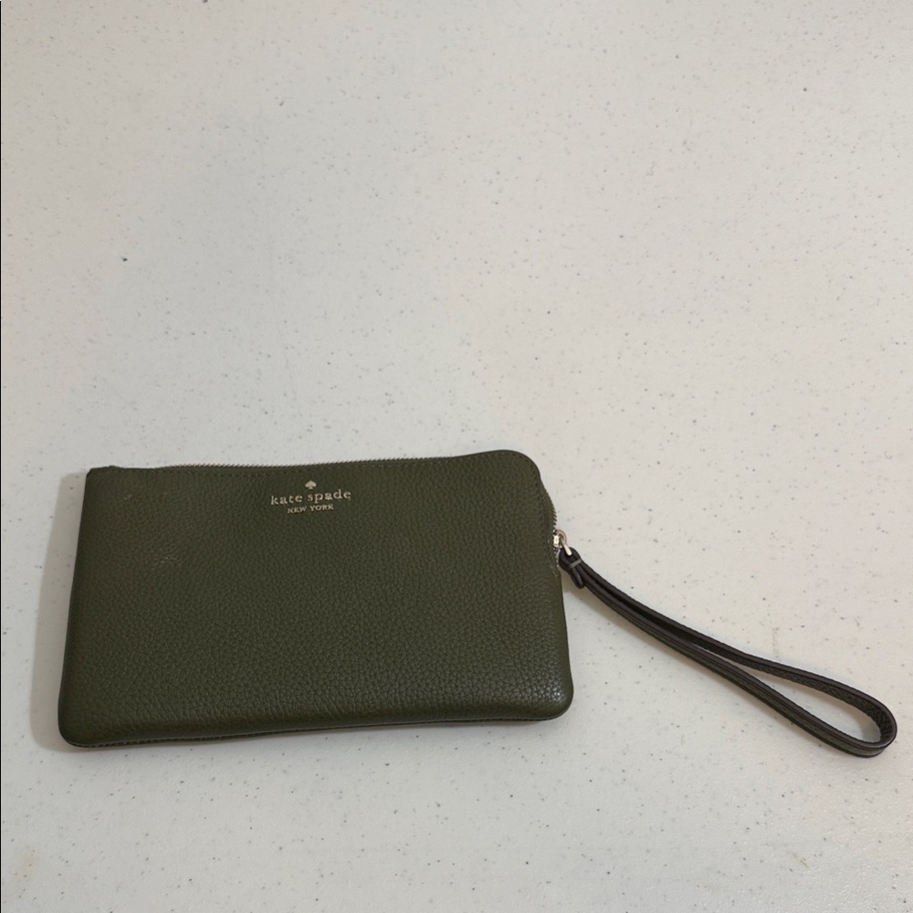 Kate Spade Olive Green Wristlet